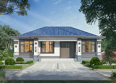 农村一层中式自建房屋设计图纸